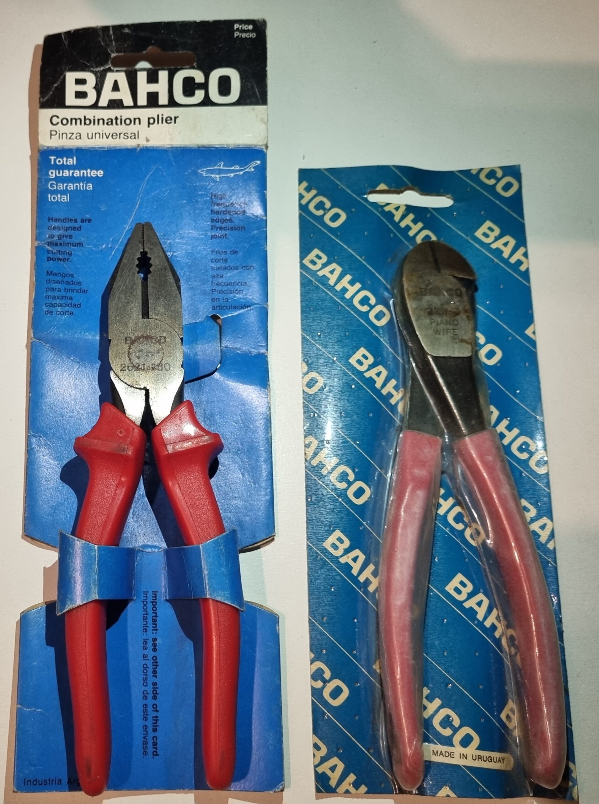 Alicate de corte Bahco y Pinza universal Bahco